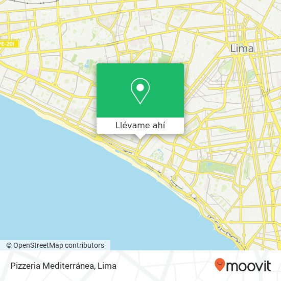 Mapa de Pizzeria Mediterránea