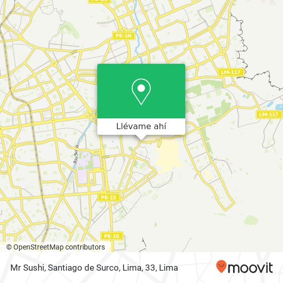 Mapa de Mr Sushi, Santiago de Surco, Lima, 33
