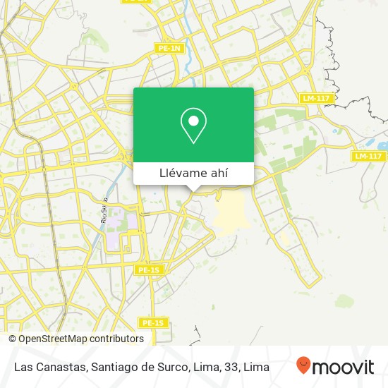 Mapa de Las Canastas, Santiago de Surco, Lima, 33