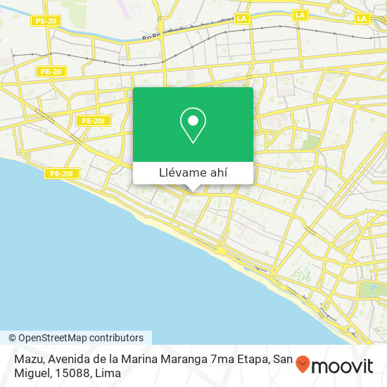 Mapa de Mazu, Avenida de la Marina Maranga 7ma Etapa, San Miguel, 15088