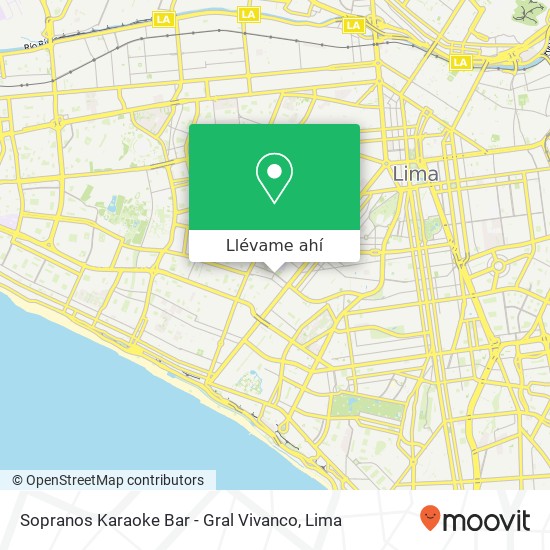 Mapa de Sopranos Karaoke Bar - Gral Vivanco