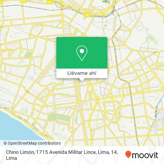 Mapa de Chino Limón, 1715 Avenida Militar Lince, Lima, 14