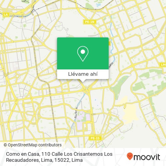 Mapa de Como en Casa, 110 Calle Los Crisantemos Los Recaudadores, Lima, 15022