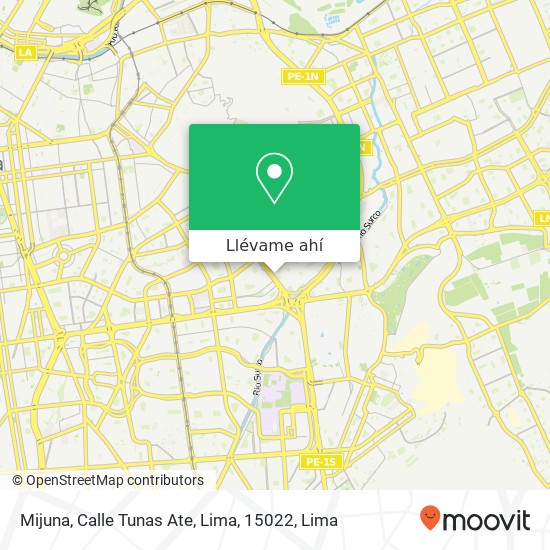 Mapa de Mijuna, Calle Tunas Ate, Lima, 15022
