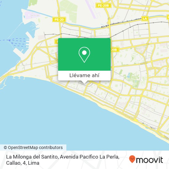 Mapa de La Milonga del Santito, Avenida Pacífico La Perla, Callao, 4