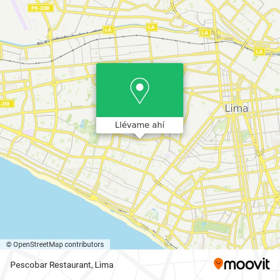 Mapa de Pescobar Restaurant