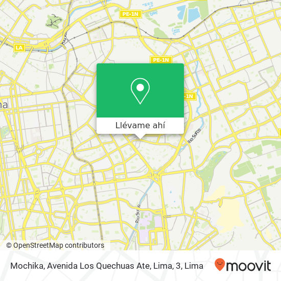 Mapa de Mochika, Avenida Los Quechuas Ate, Lima, 3