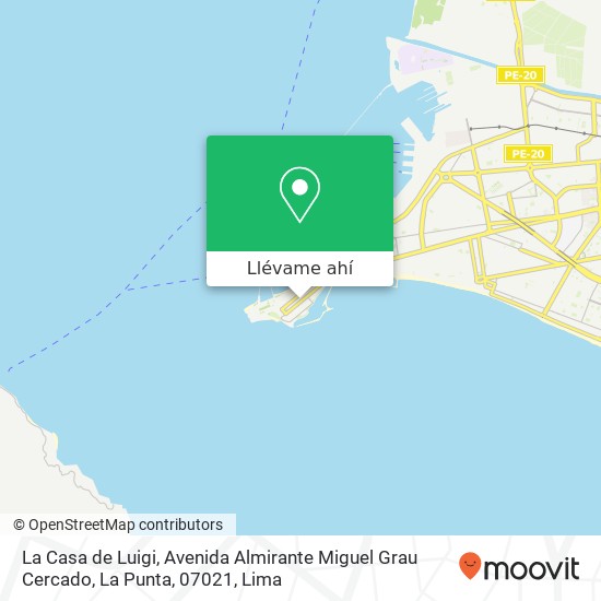 Mapa de La Casa de Luigi, Avenida Almirante Miguel Grau Cercado, La Punta, 07021