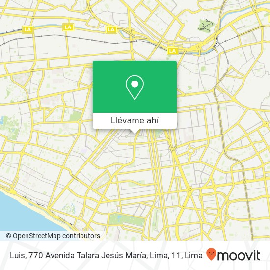 Mapa de Luis, 770 Avenida Talara Jesús María, Lima, 11