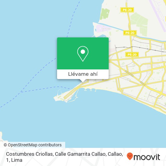 Mapa de Costumbres Criollas, Calle Gamarrita Callao, Callao, 1