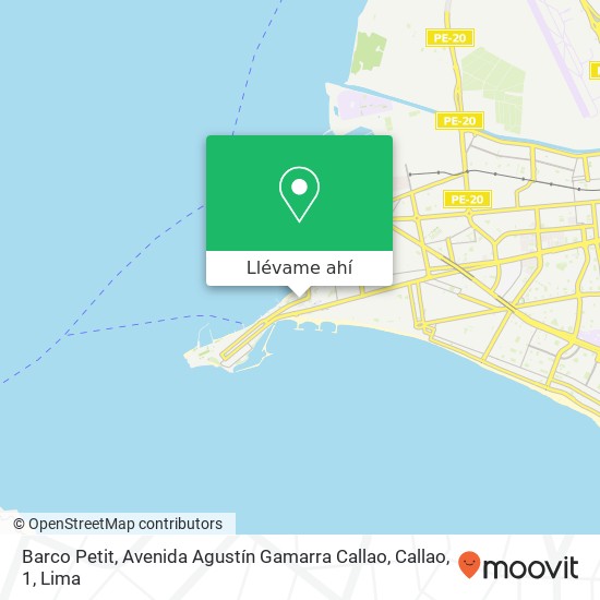 Mapa de Barco Petit, Avenida Agustín Gamarra Callao, Callao, 1