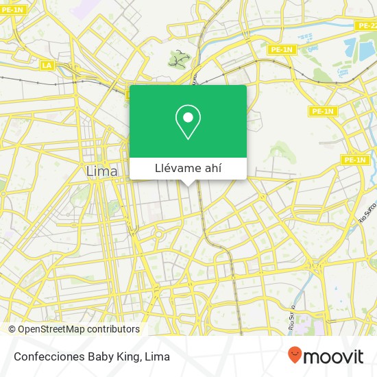 Mapa de Confecciones Baby King, Avenida Huanuco La Victoria, Lima, 13