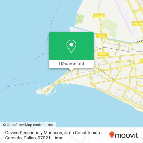 Mapa de Gavino Pescados y Mariscos, Jirón Constitución Cercado, Callao, 07021