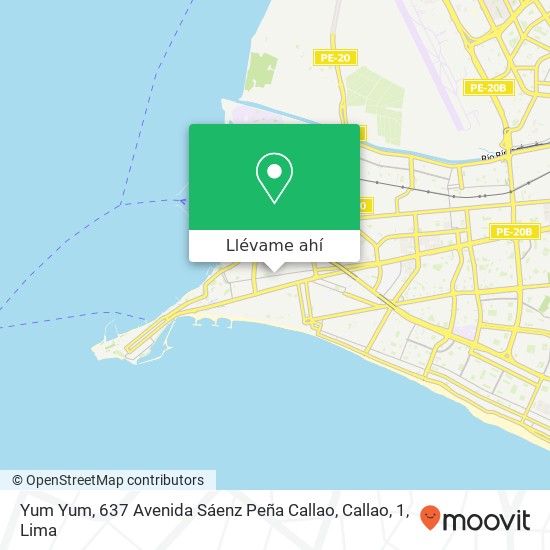 Mapa de Yum Yum, 637 Avenida Sáenz Peña Callao, Callao, 1