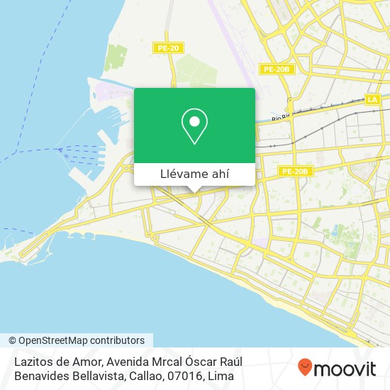 Mapa de Lazitos de Amor, Avenida Mrcal Óscar Raúl Benavides Bellavista, Callao, 07016