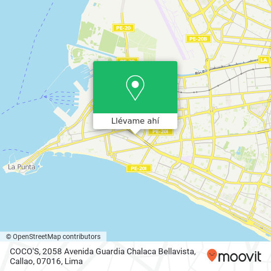 Mapa de COCO'S, 2058 Avenida Guardia Chalaca Bellavista, Callao, 07016