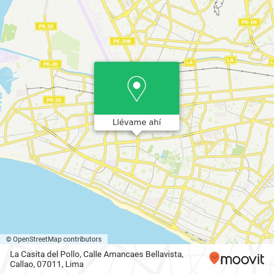 Mapa de La Casita del Pollo, Calle Amancaes Bellavista, Callao, 07011