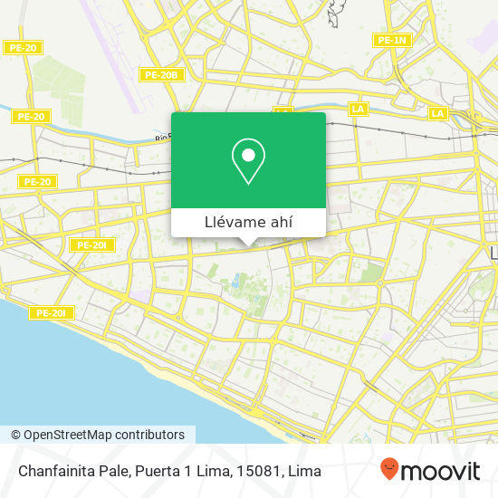 Mapa de Chanfainita Pale, Puerta 1 Lima, 15081