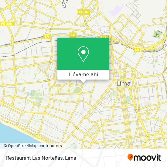 Mapa de Restaurant Las Norteñas