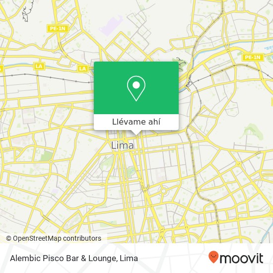 Mapa de Alembic Pisco Bar & Lounge, Avenida Almirante Miguel Grau Lima, Lima, 15001