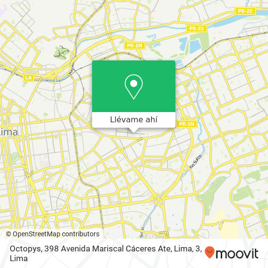 Mapa de Octopys, 398 Avenida Mariscal Cáceres Ate, Lima, 3
