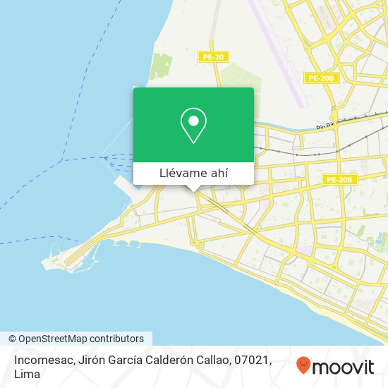 Mapa de Incomesac, Jirón García Calderón Callao, 07021