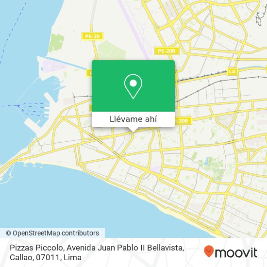 Mapa de Pizzas Piccolo, Avenida Juan Pablo II Bellavista, Callao, 07011