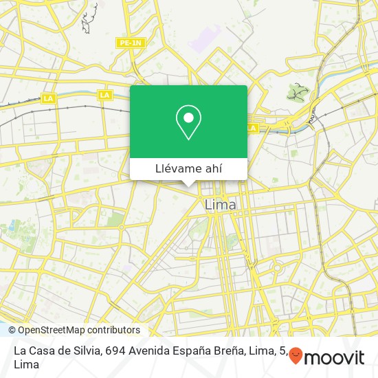 Mapa de La Casa de Silvia, 694 Avenida España Breña, Lima, 5