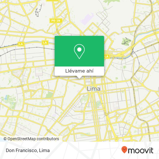 Mapa de Don Francisco, 709 Avenida Bolivia Breña, Lima, 5