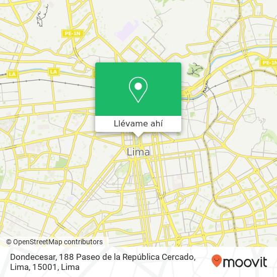 Mapa de Dondecesar, 188 Paseo de la República Cercado, Lima, 15001