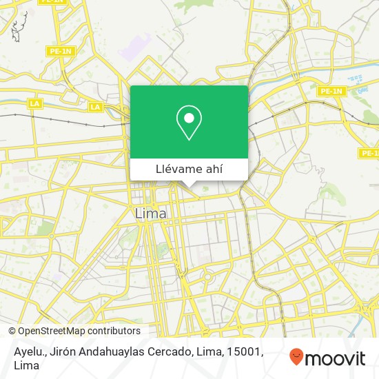 Mapa de Ayelu., Jirón Andahuaylas Cercado, Lima, 15001