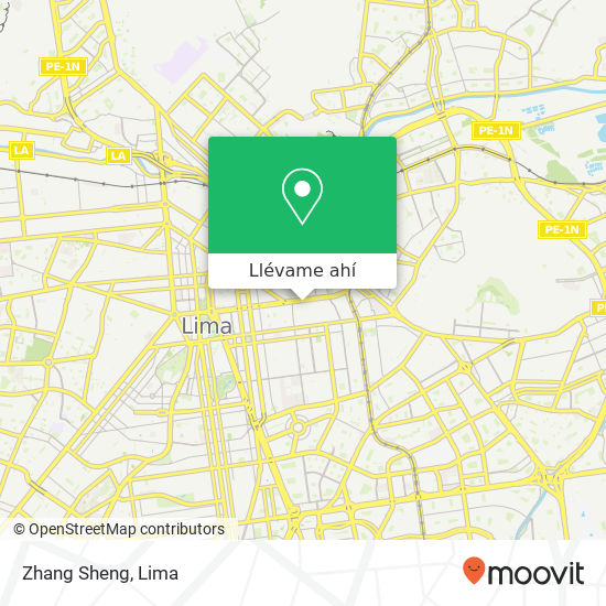 Mapa de Zhang Sheng, 109 Jirón Cangallo La Victoria, Lima, 13