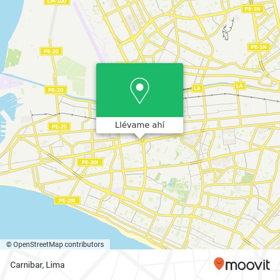 Mapa de Carnibar, Avenida Mrcal Óscar R. Benavides Tarapacá, Callao, 07001