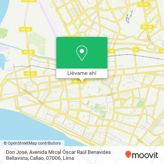Mapa de Don José, Avenida Mrcal Óscar Raúl Benavides Bellavista, Callao, 07006