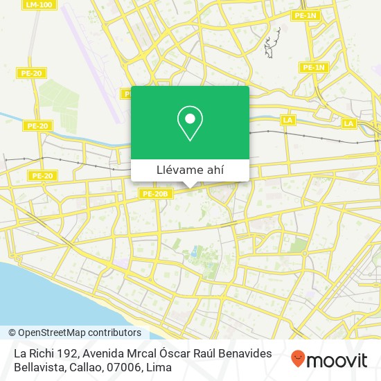 Mapa de La Richi 192, Avenida Mrcal Óscar Raúl Benavides Bellavista, Callao, 07006