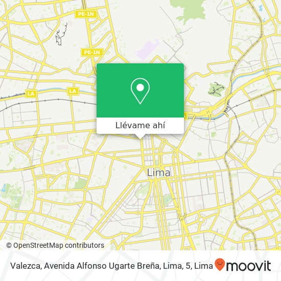 Mapa de Valezca, Avenida Alfonso Ugarte Breña, Lima, 5