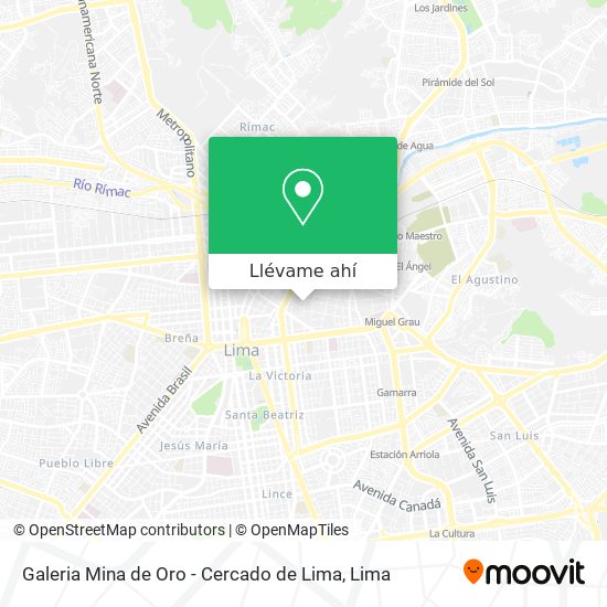 Mapa de Galeria Mina de Oro - Cercado de Lima