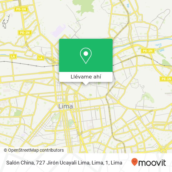 Mapa de Salón China, 727 Jirón Ucayali Lima, Lima, 1
