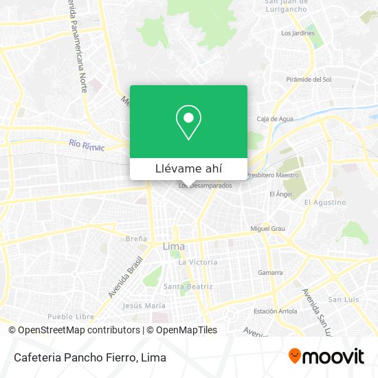 Mapa de Cafeteria Pancho Fierro