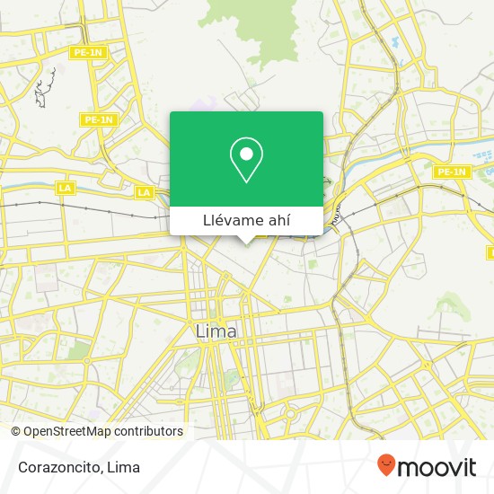 Mapa de Corazoncito, Cercado, Lima, 15001