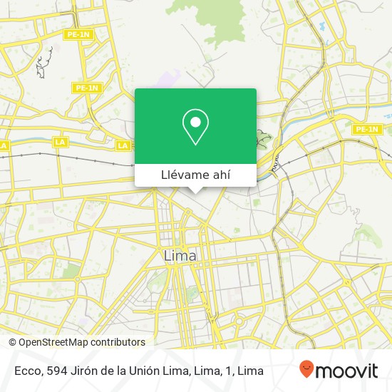 Mapa de Ecco, 594 Jirón de la Unión Lima, Lima, 1