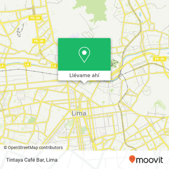 Mapa de Tintaya Café Bar