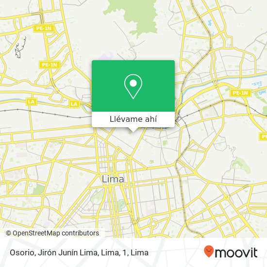 Mapa de Osorio, Jirón Junín Lima, Lima, 1