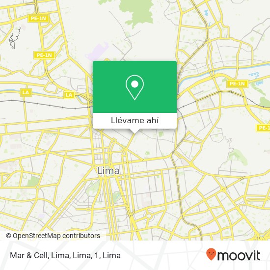 Mapa de Mar & Cell, Lima, Lima, 1
