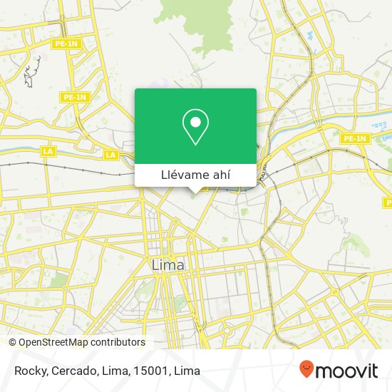 Mapa de Rocky, Cercado, Lima, 15001