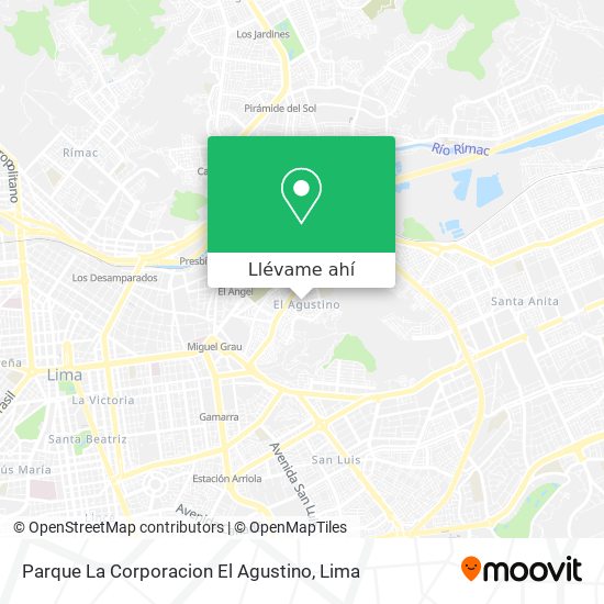 Mapa de Parque La Corporacion El Agustino