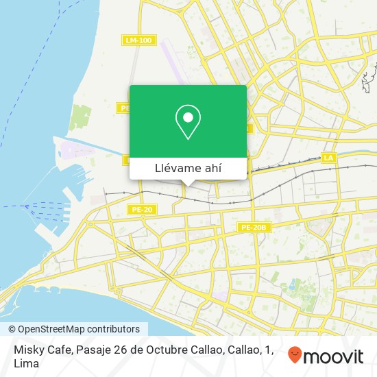 Mapa de Misky Cafe, Pasaje 26 de Octubre Callao, Callao, 1