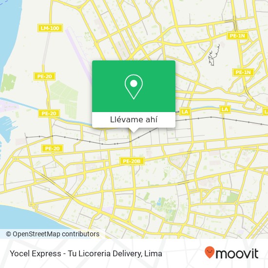 Mapa de Yocel Express - Tu Licoreria Delivery