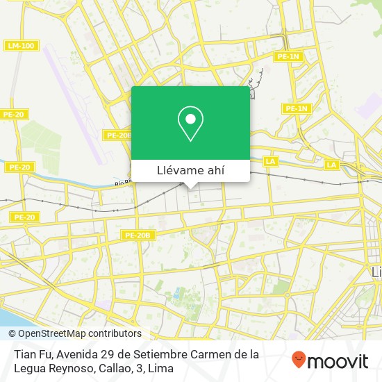 Mapa de Tian Fu, Avenida 29 de Setiembre Carmen de la Legua Reynoso, Callao, 3