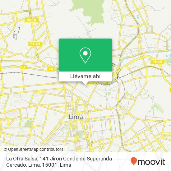 Mapa de La Otra Salsa, 141 Jirón Conde de Superunda Cercado, Lima, 15001